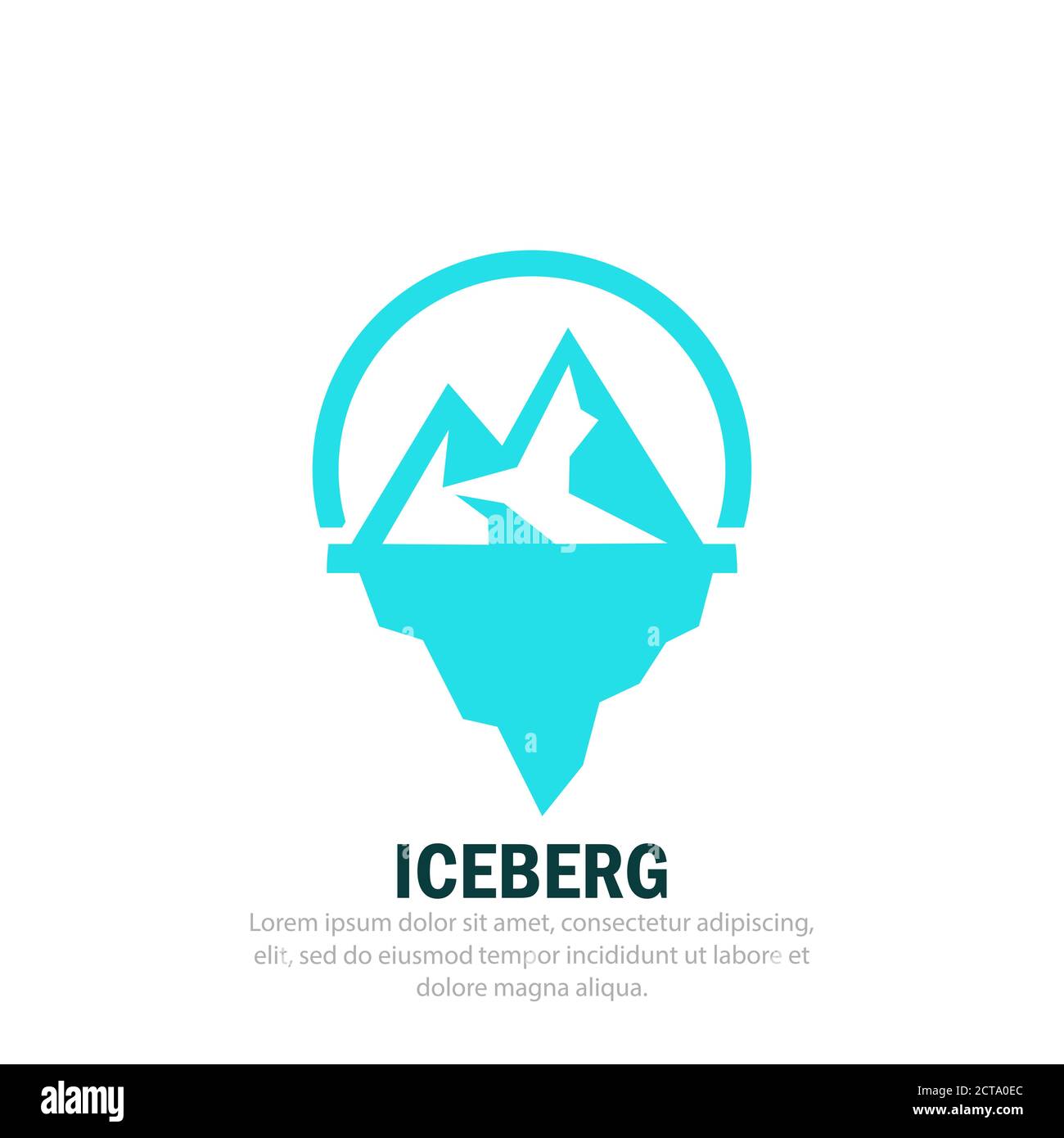 Icône iceberg. Montagne de neige dans l'océan. Vecteur sur fond blanc isolé. SPE 10 Illustration de Vecteur