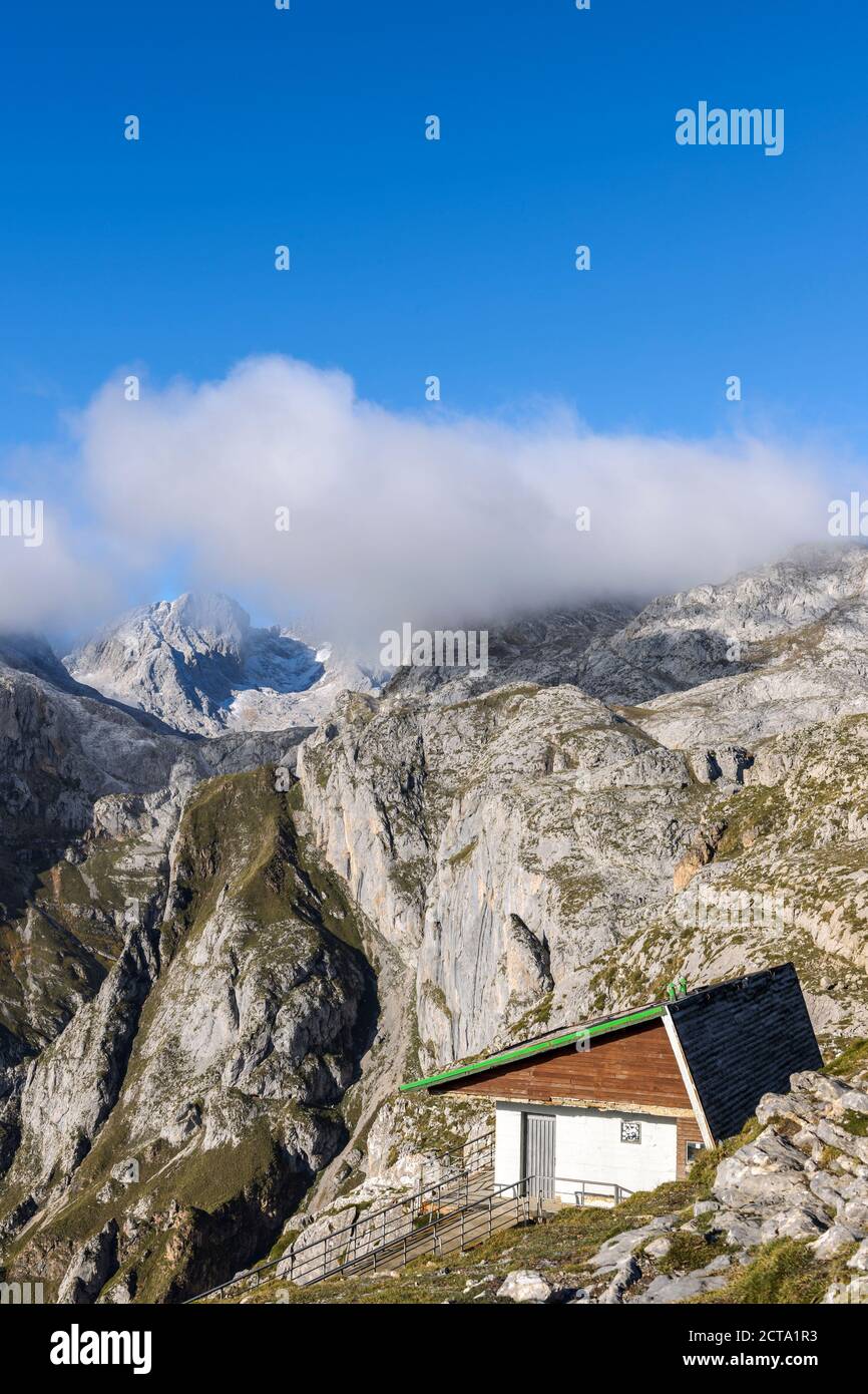 L'Espagne, Cantabria, parc national des Picos de Europa, station de montagne El Cable Banque D'Images