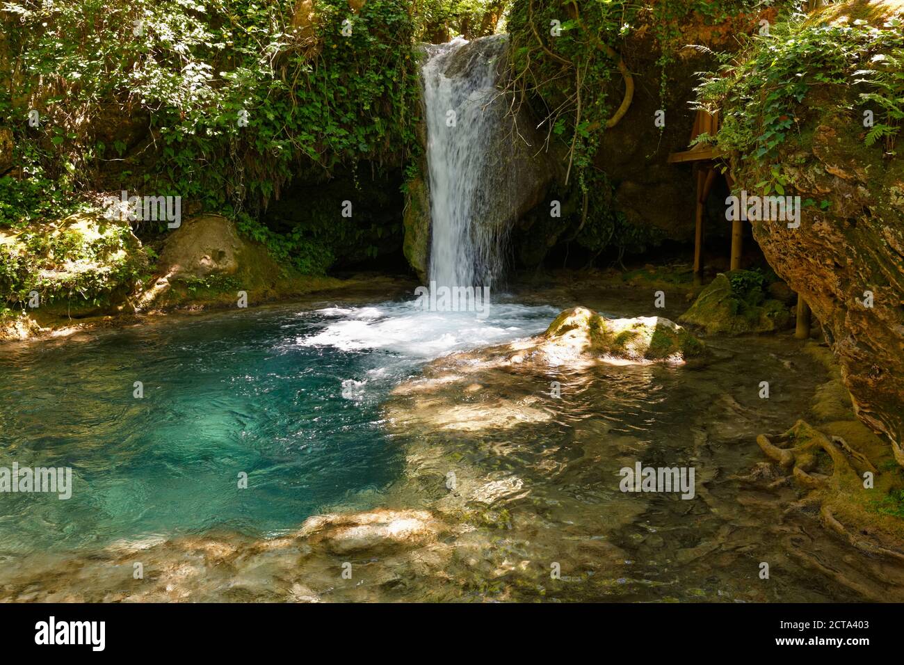 Turquie, vue de Turgut waterfall Banque D'Images