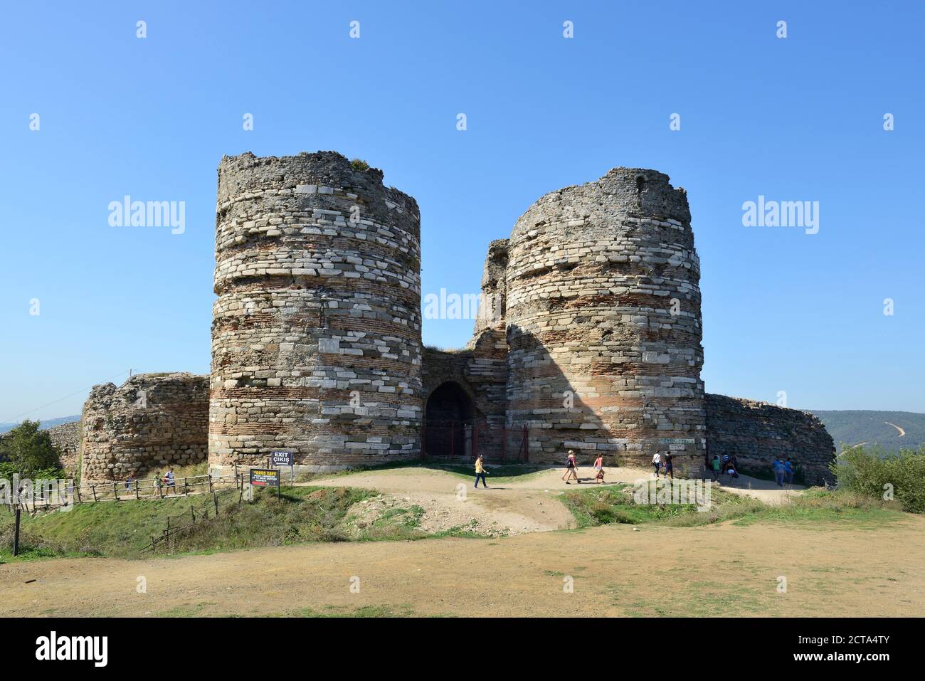 La Turquie, l'Anadolu Kavagi, Yoros castle ruin Banque D'Images