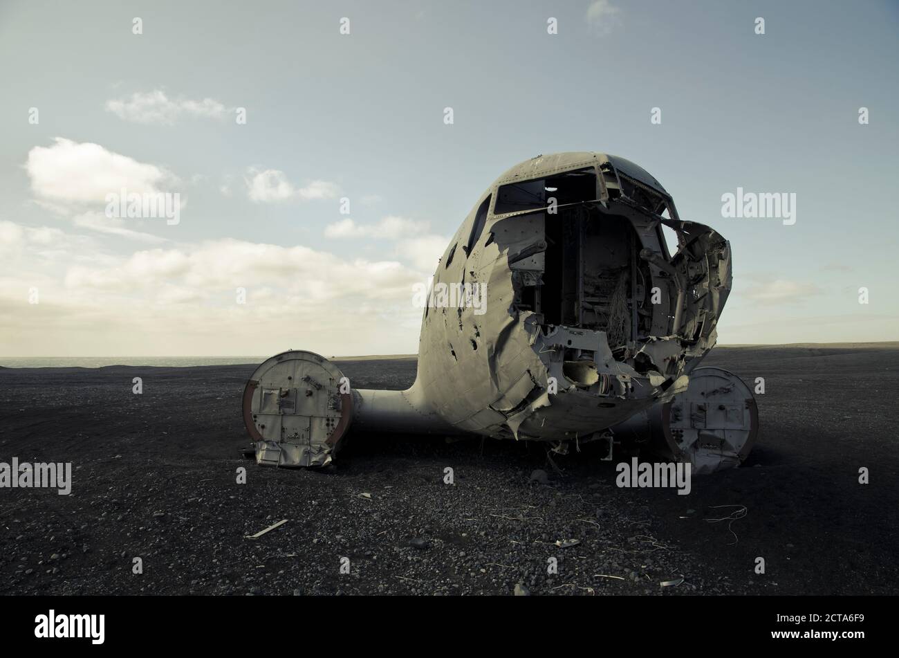 L'Islande, Sudurland, American plane wreck Banque D'Images