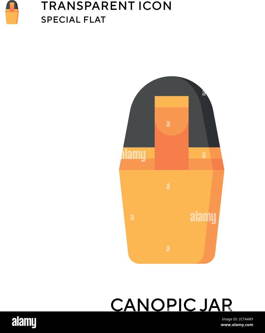 Icône de vecteur bocal canoppique. Illustration de style plat. Vecteur EPS 10. Illustration de Vecteur