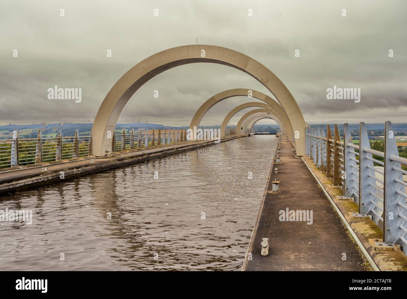 20.09.2020 Falkirk, Écosse, Royaume-Uni. La roue de Falkirk est un pont tournant dans le centre de l'Écosse, reliant le Forth et le canal de Clyde avec l'Union C. Banque D'Images