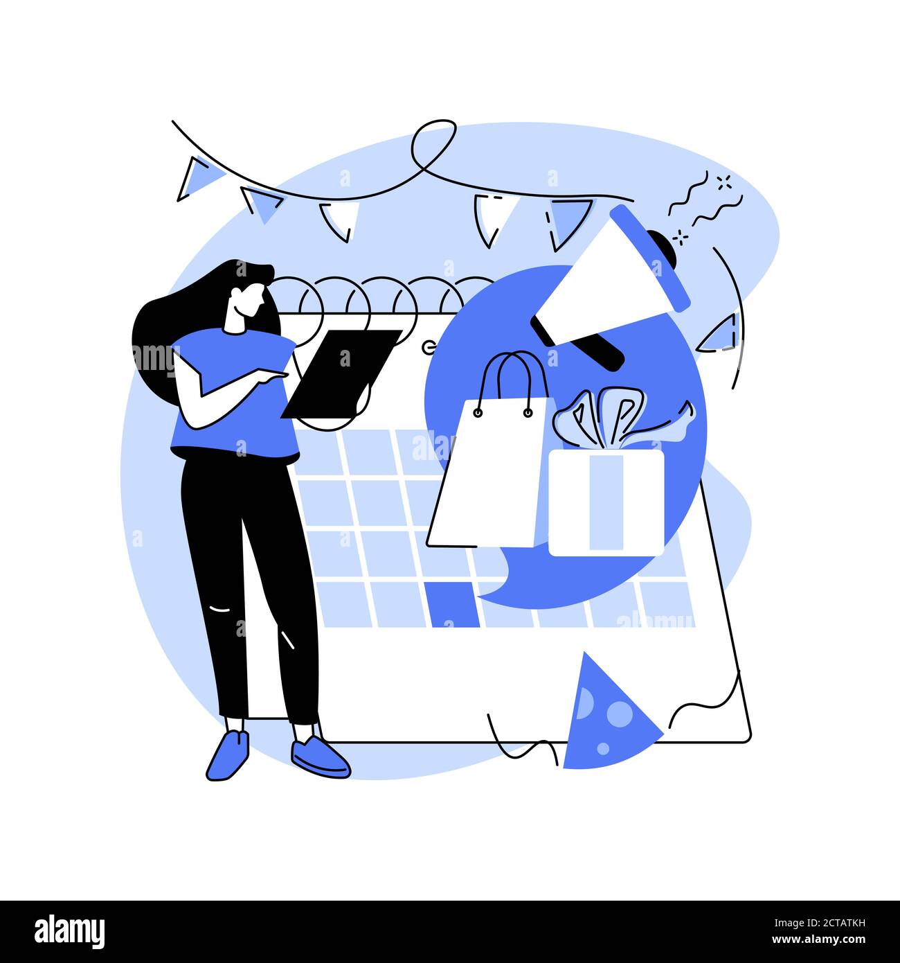 Illustration du vecteur de concept abstrait de gestion des événements. Illustration de Vecteur