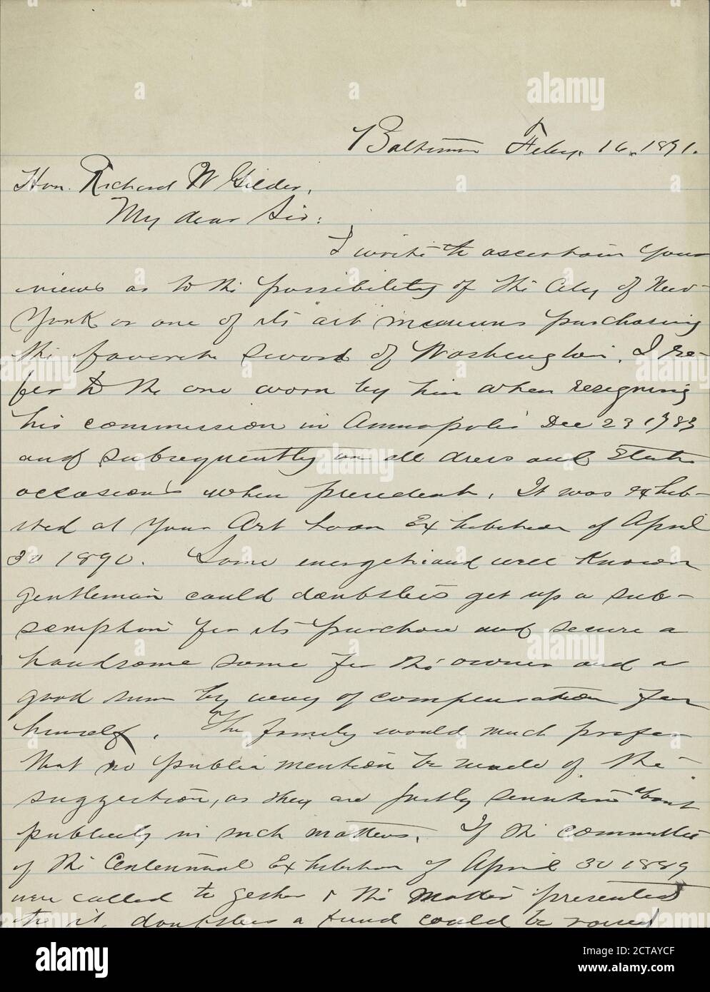 Werner, Edward Everett, texte, correspondance, 1891 Banque D'Images