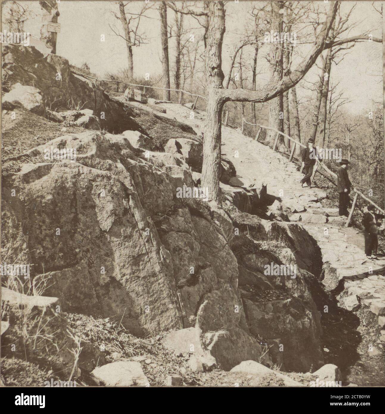 Les Palisades, Hudson River., Cliffs, Trails & Paths, New York (État), Hudson River (N.Y. et N.J.), Palisades (N.J. et N.Y.), New Jersey Banque D'Images