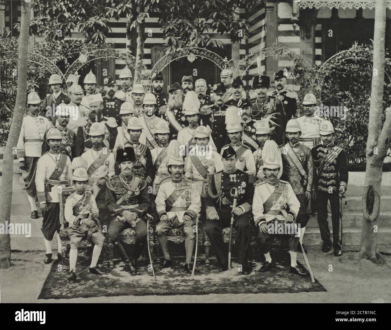 PRI Siamskom dvore, photo, portraits de groupe, 1890 - 1891 Banque D'Images