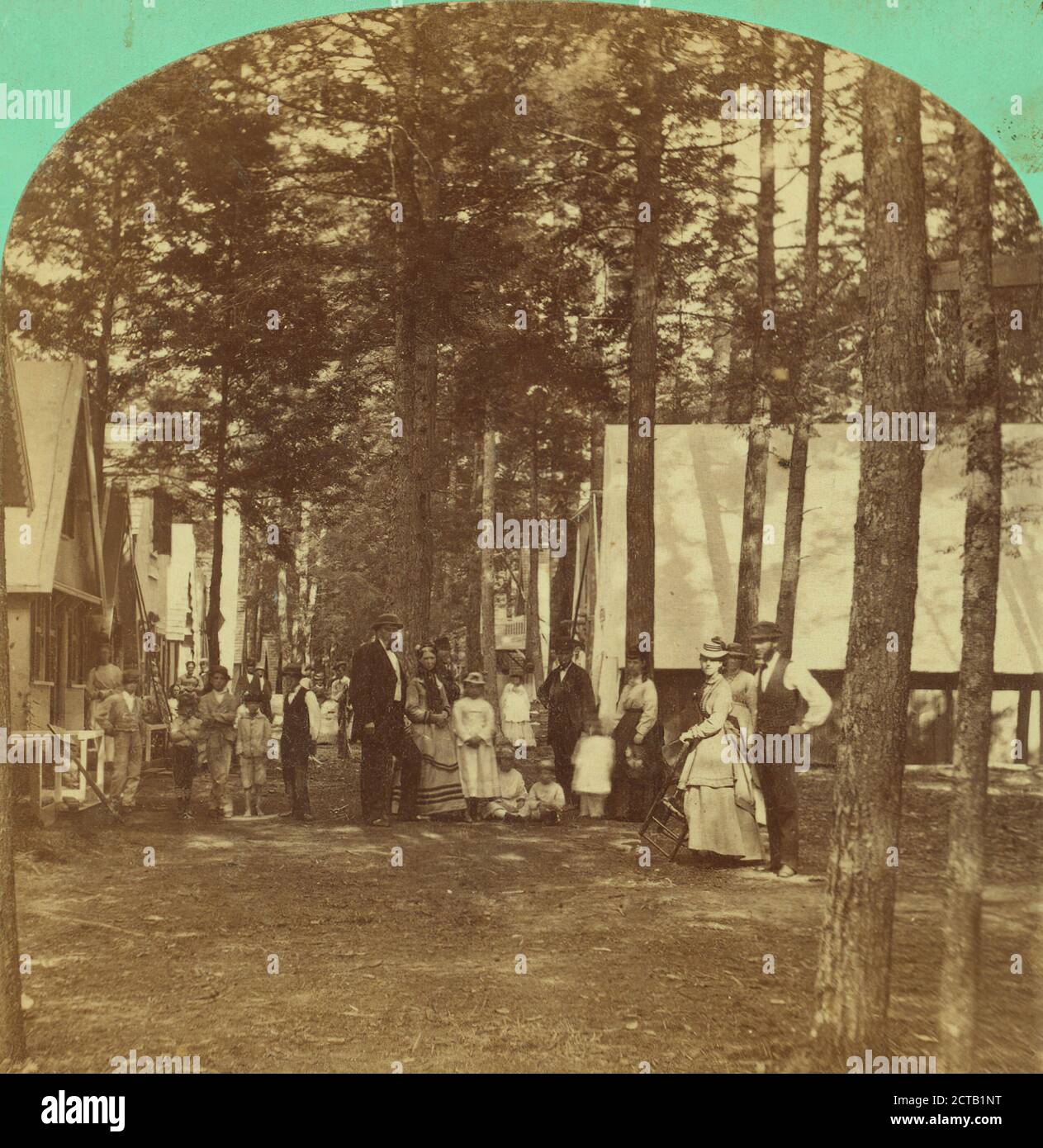 Avenue Boadhead, Upper End, Copeland, O. H.(Oliver H.) (1836-1876), Camp Meetings, New Hampshire, Epping (N.H Banque D'Images