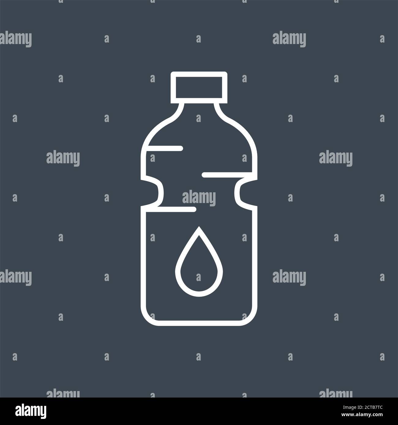 Icône de ligne fine vectorielle de vecteur liée à la bouteille d'eau. Illustration de Vecteur