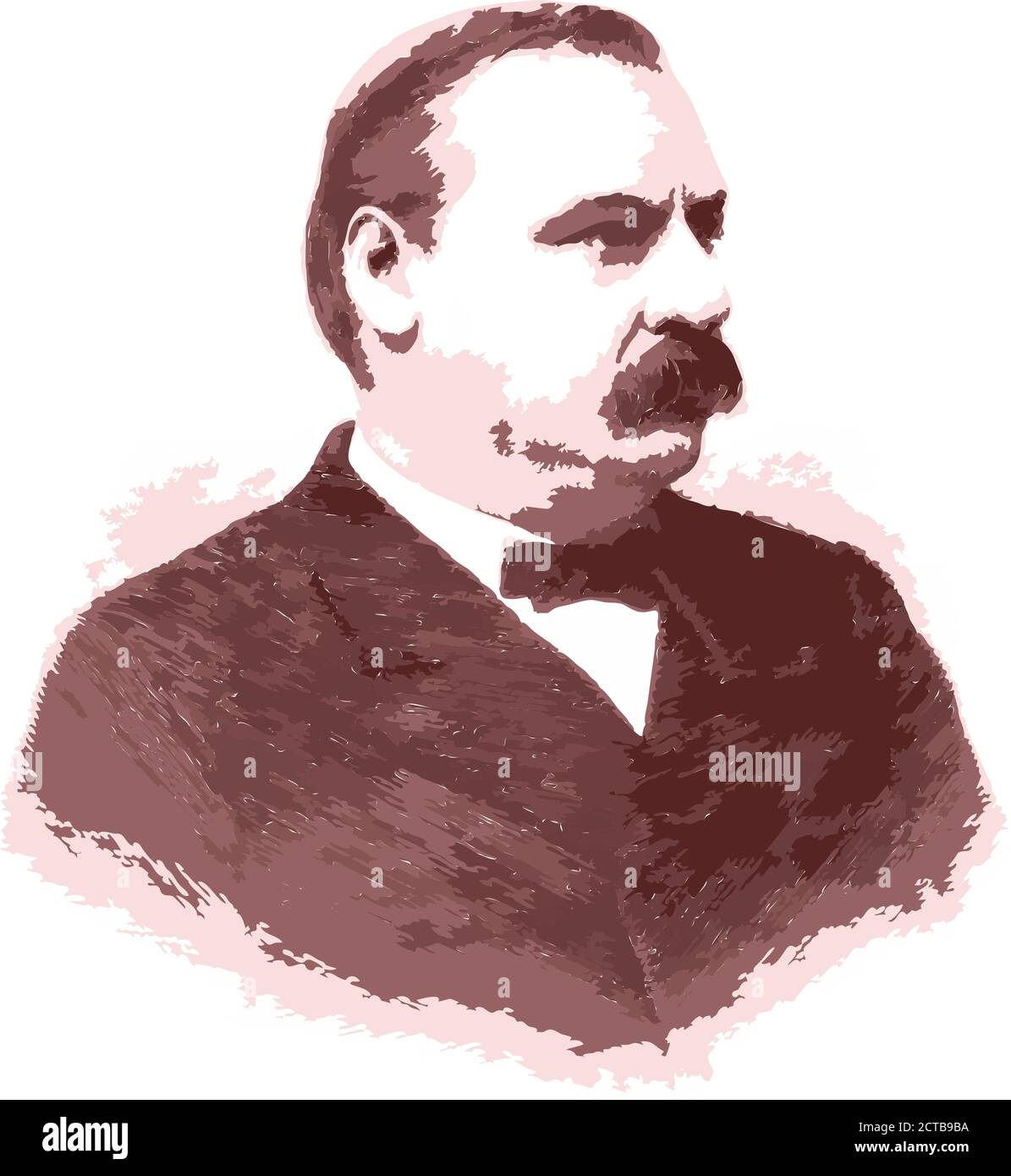 Portrait vectoriel du président Grover Cleveland . Stephen Grover Cleveland (1837 – 1908) était un homme politique et un avocat américain qui était les 22e et 24e Illustration de Vecteur Portrait vectoriel du président Grover Cleveland . Stephen Grover Cleveland (1837 – 1908) était un homme politique et un avocat américain qui était les 22e et 24e Illustration de Vecteur