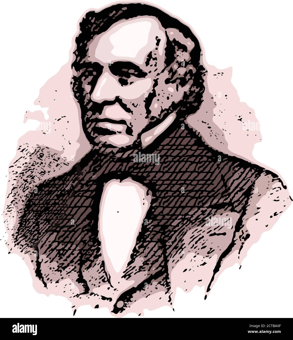 Portrait vectoriel du président Zachary Taylor. Zachary Taylor (1784 – 1850) a été le 12e président des États-Unis, en fonction de mars 1849 jusqu'à h Illustration de Vecteur Portrait vectoriel du président Zachary Taylor. Zachary Taylor (1784 – 1850) a été le 12e président des États-Unis, en fonction de mars 1849 jusqu'à h Illustration de Vecteur