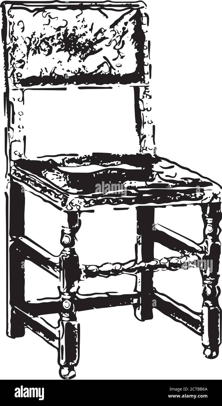 Illustration vectorielle de la chaise rétro. Illustration de Vecteur