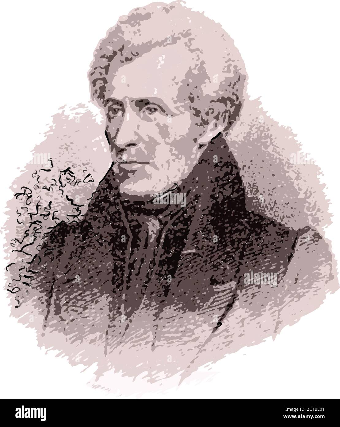 Portrait vectoriel du président Andrew Jackson. Andrew Jackson (1767 – 1845) était un soldat et homme d'État américain qui a servi comme septième président de Illustration de Vecteur