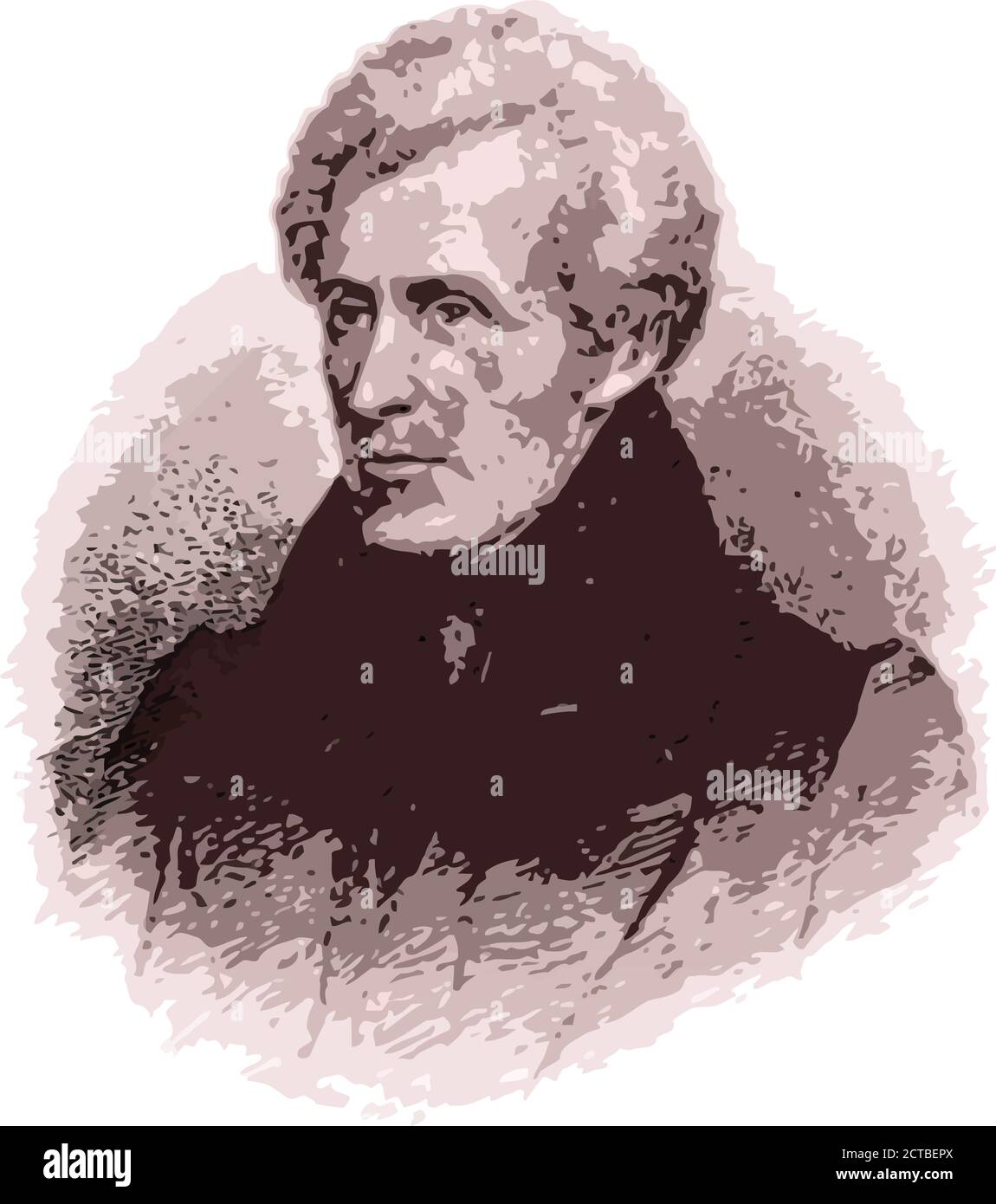 Portrait vectoriel du président Andrew Jackson. Andrew Jackson (1767 – 1845) était un soldat et homme d'État américain qui a servi comme septième président de Illustration de Vecteur