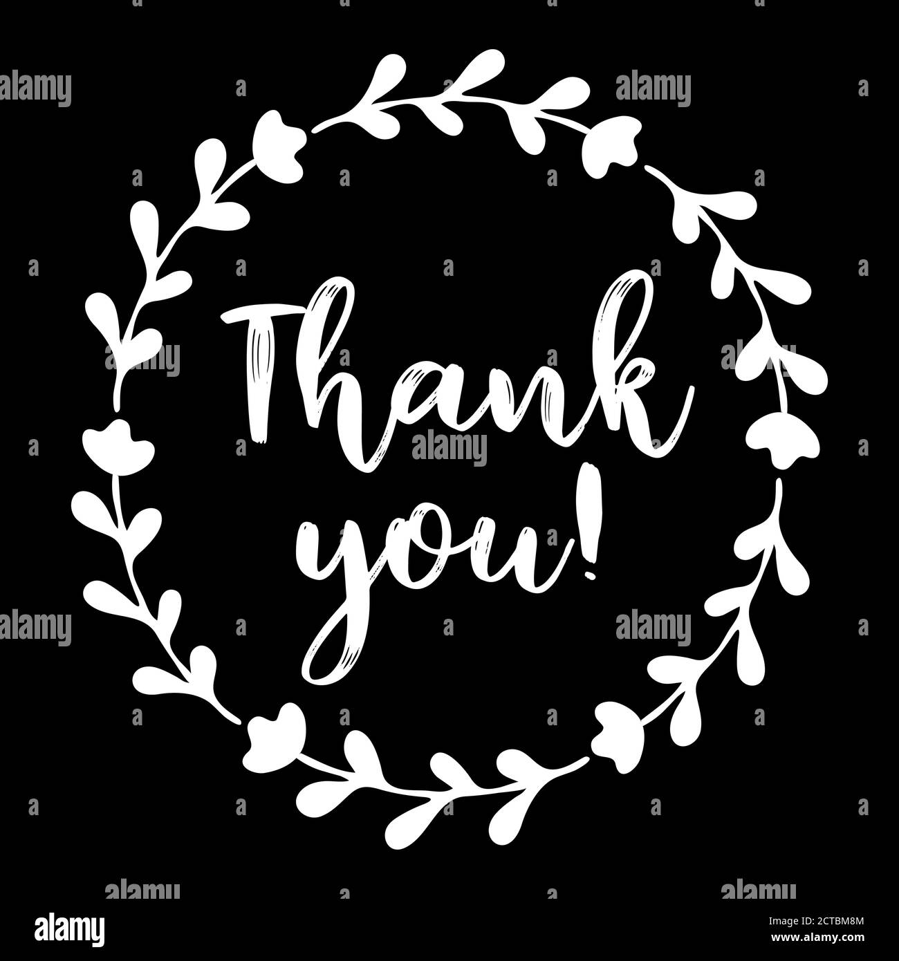 Citation De Remerciement Esquissee A La Main Lettrage Pour Banniere Prospectus Poster Publicite Web Invitation Carte Illustration Vectorielle Image Vectorielle Stock Alamy