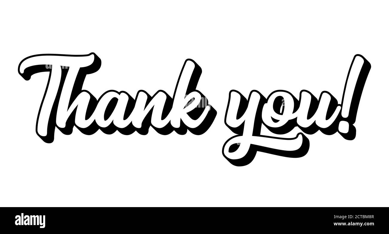 Citation De Remerciement Esquissee A La Main Lettrage Pour Banniere Prospectus Poster Publicite Web Invitation Carte Illustration Vectorielle Image Vectorielle Stock Alamy