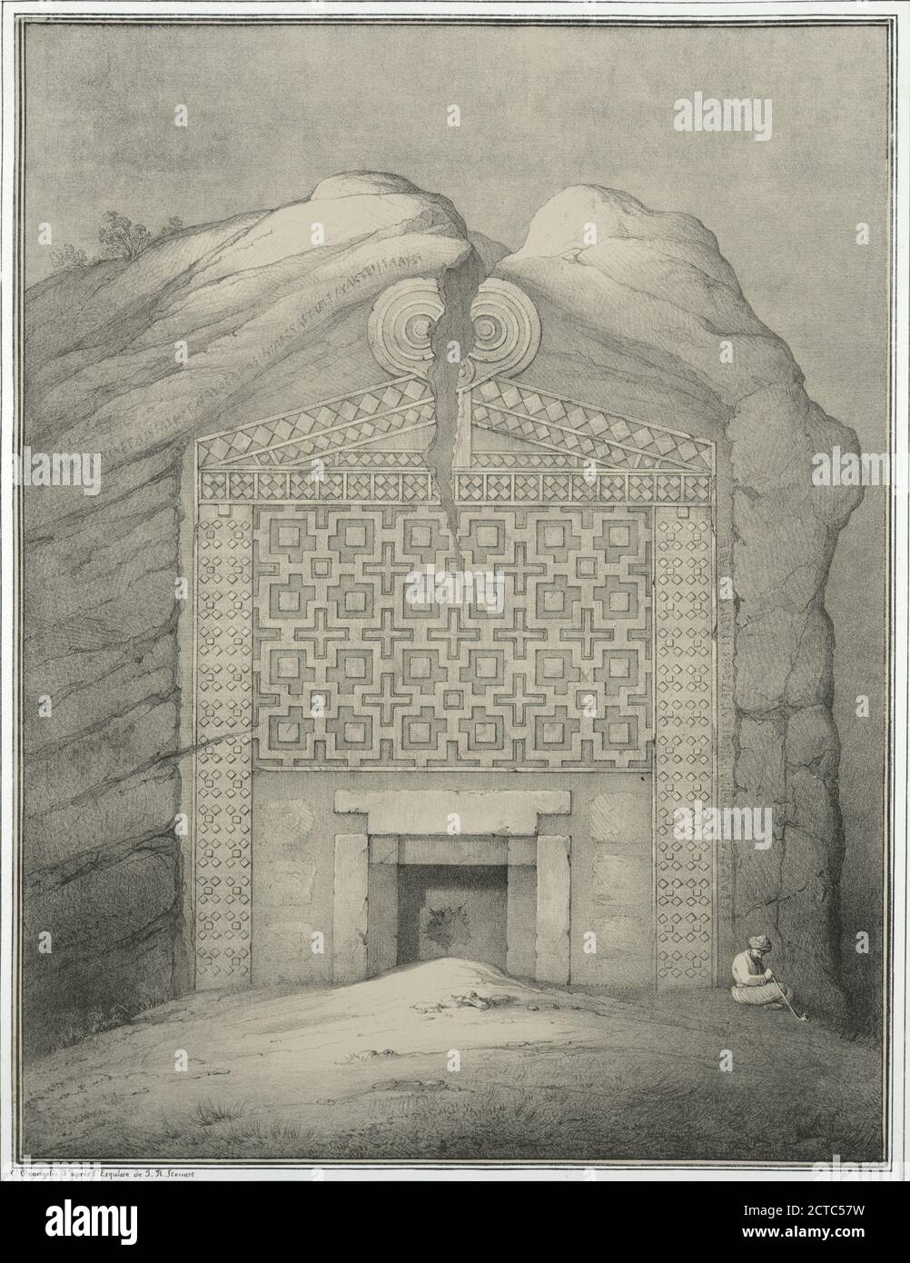 Tombe de Midas, vallée de Dogan-lu Doganli, image fixe, 1842 Banque D'Images
