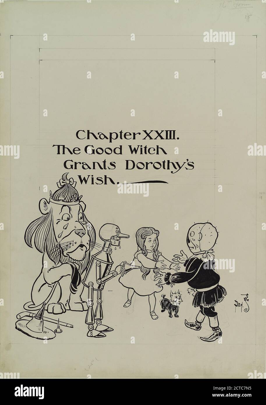 Chapitre XXIII. The Good Witch Grants Dorothy's Wish, STILL image, dessins, 1900, Denslow, W. (William Wallace), 1856-1915 Banque D'Images