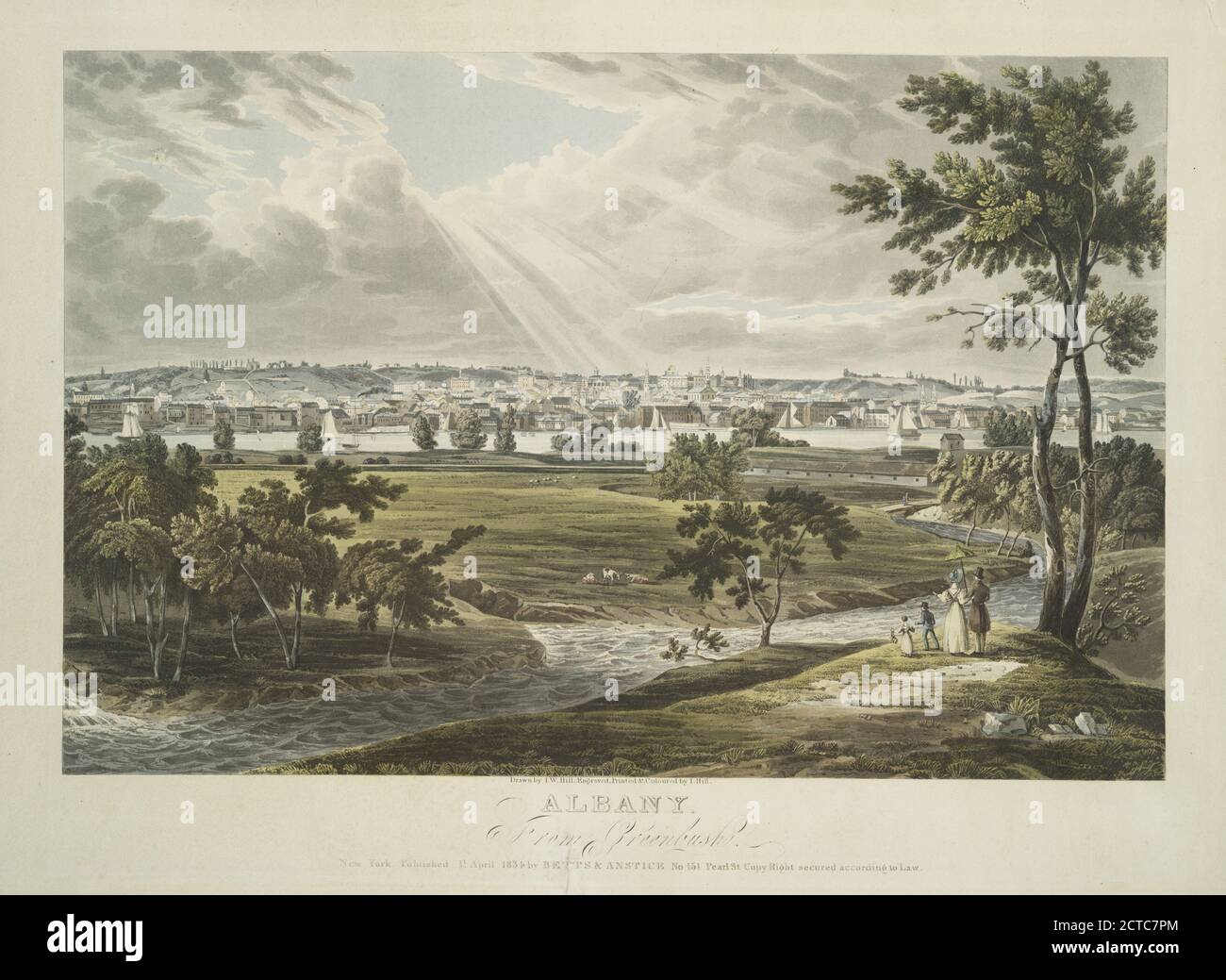 Albany. De Greenbush., photo, Prints, 1834, Hill, J. W. (John William) (1812-1879 Banque D'Images