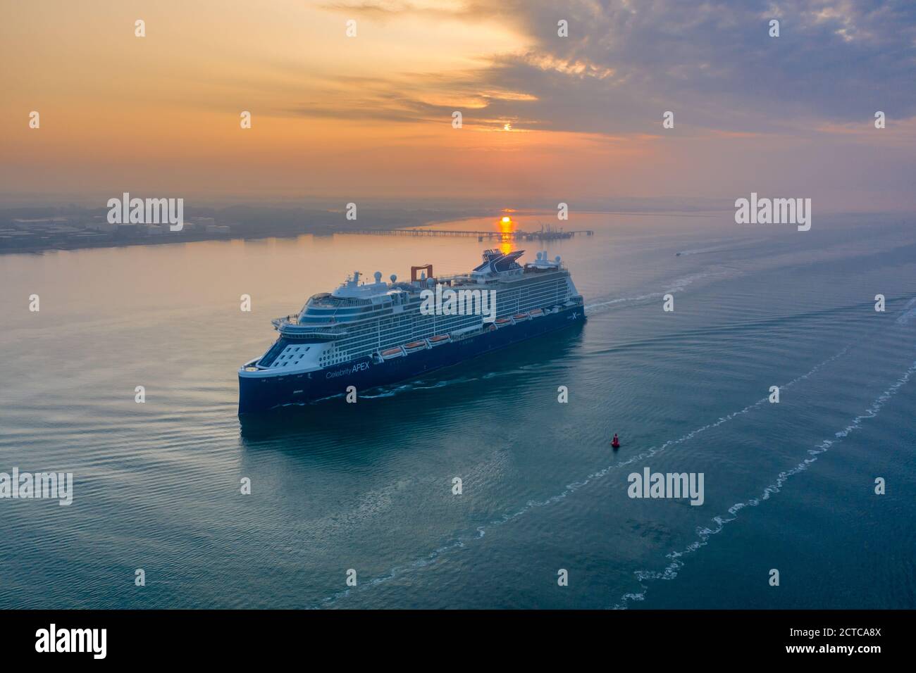 Le célèbre navire de croisière Apex arrivant à Southampton APEX est la première arrivée à Southampton, en Angleterre. 22 septembre 2020 Banque D'Images