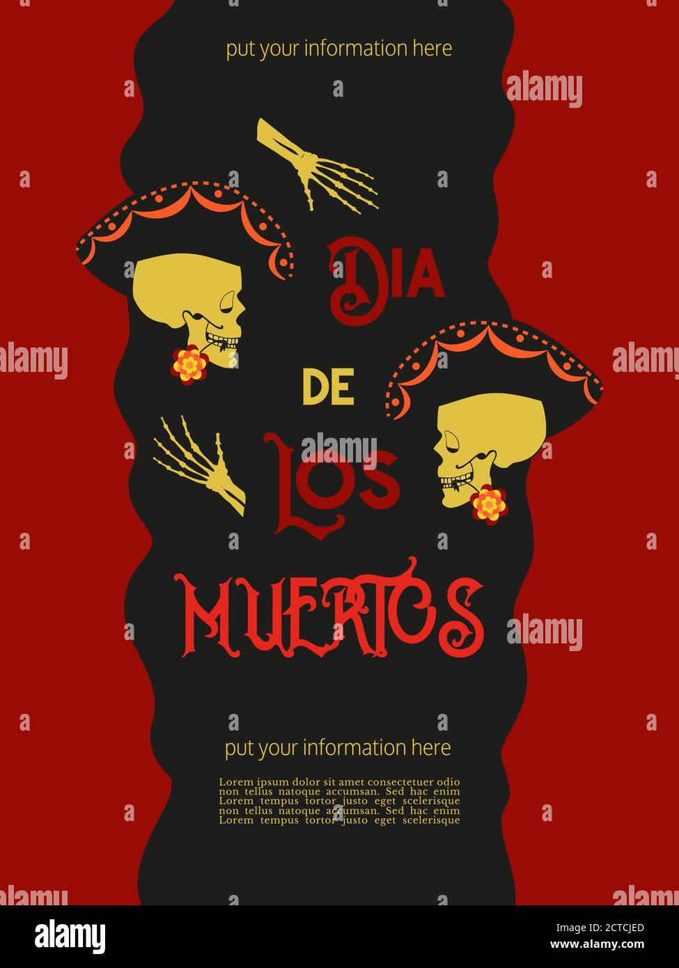 Affiche du jour de l'mort Illustration de Vecteur