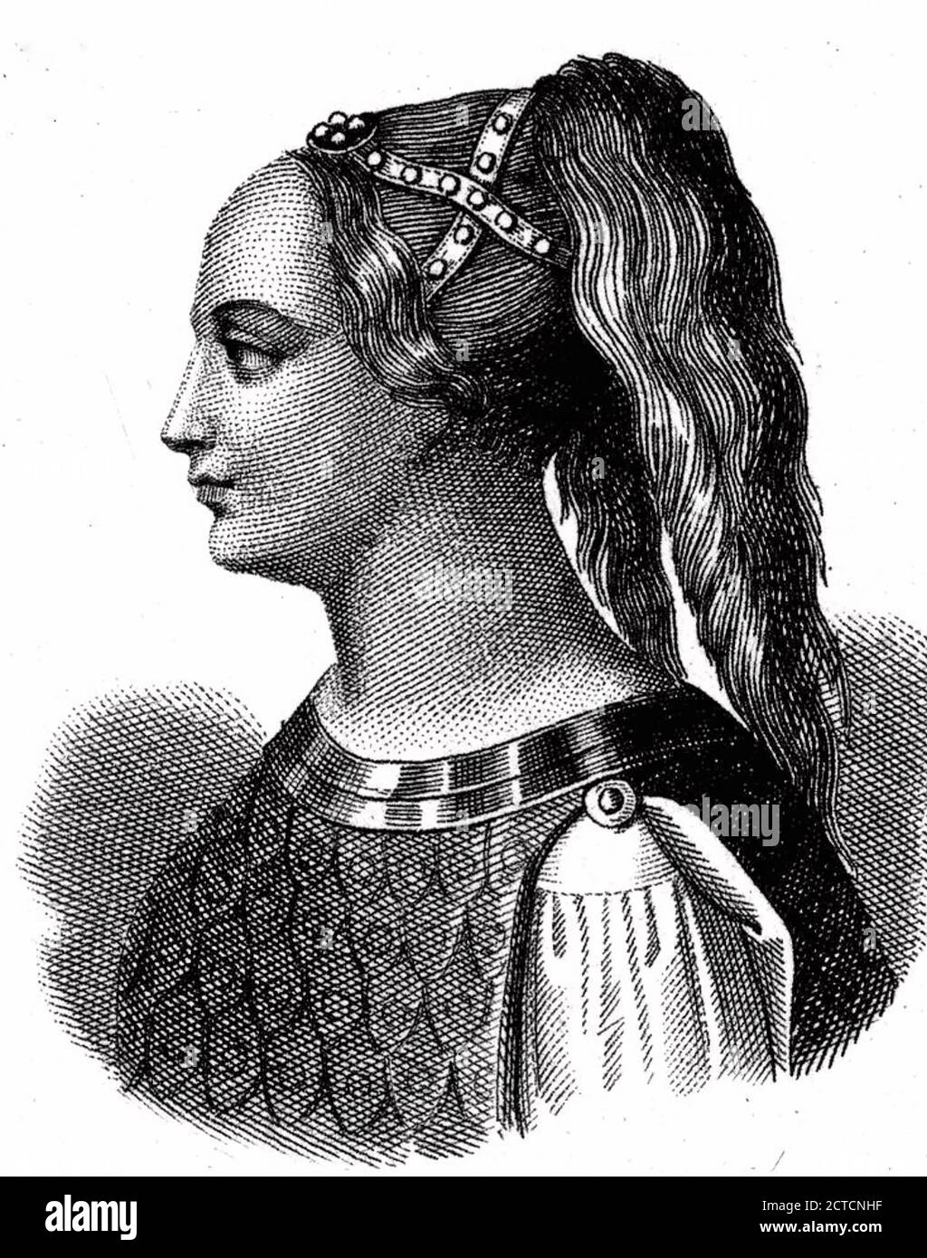 ISOTTA DEGLI ATTI (c 1432-1474) épouse italienne de Sigismondo Malatesta, seigneur de Rimini Banque D'Images