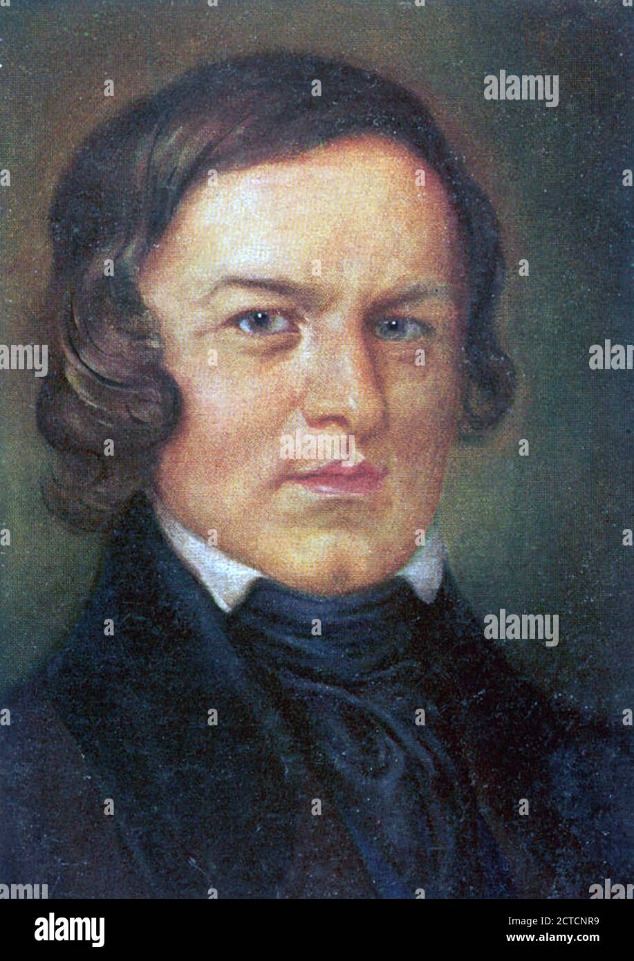 ROBERT SCHUMANN (1810-1856) compositeur allemand vers 1840 Banque D'Images