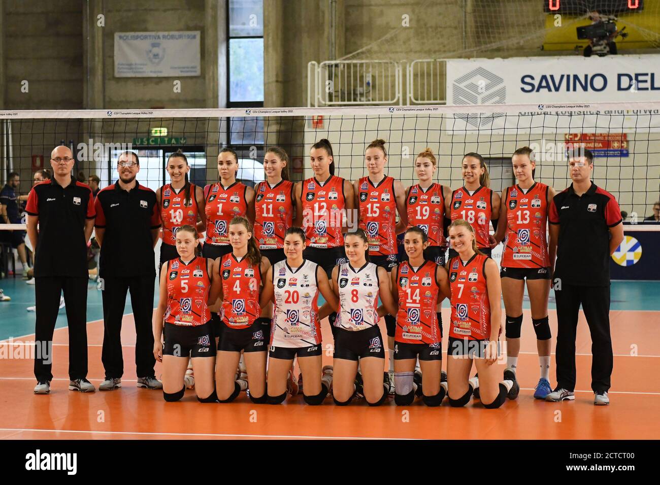 Scandicci, Italie. scandicci 2020, Italie, 22 septembre 2020, tente OBRENOVAC Team pendant Savino Del Bene Scandicci vs OK tente Obranovac - Volleyball Champions League Women - Credit: LM/Filippo Tomasi Credit: Filippo Tomasi/LPS/ZUMA Wire/Alay Live News Banque D'Images