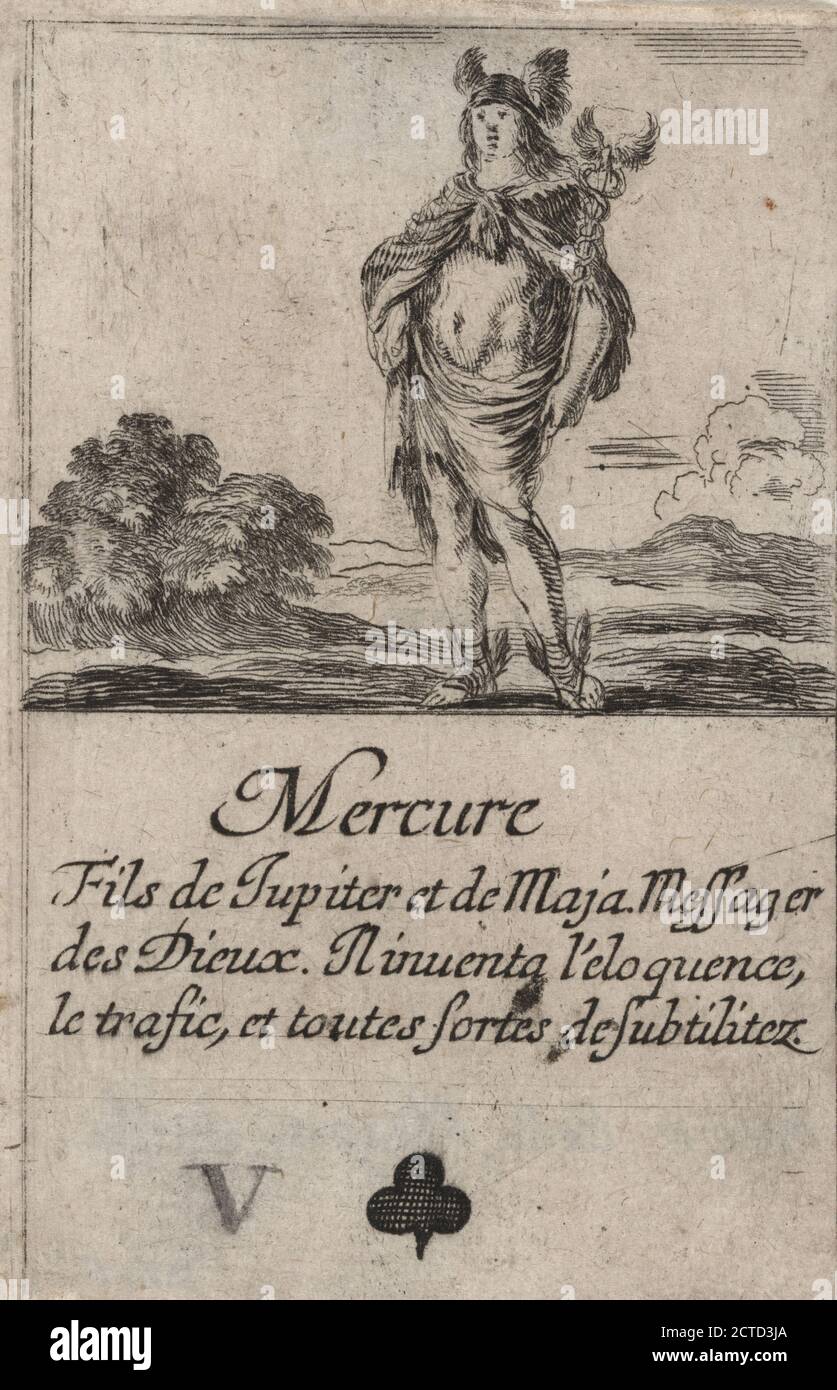 Mercure, photos, tirages, 1601 - 1700, Della Bella, Stefano, 1610-1664 Banque D'Images