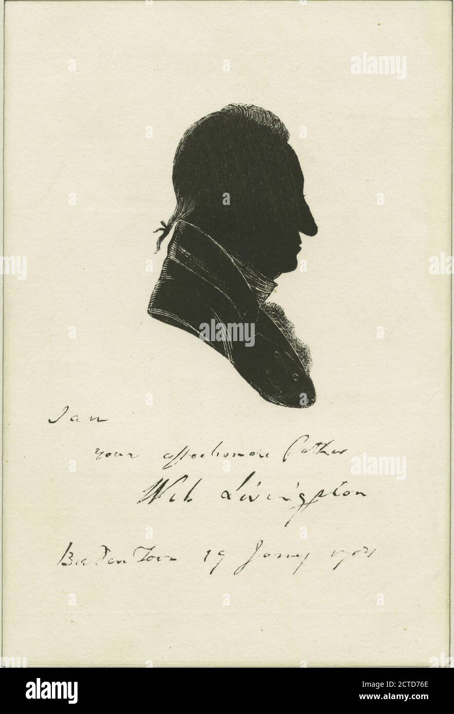 WM. Livingston, photo, tirages, 1760 - 1900 Banque D'Images