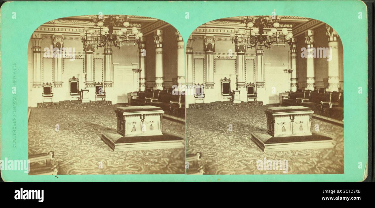 Nouveau temple maçonnique., image fixe, stéréographes, 1850 - 1930 Banque D'Images