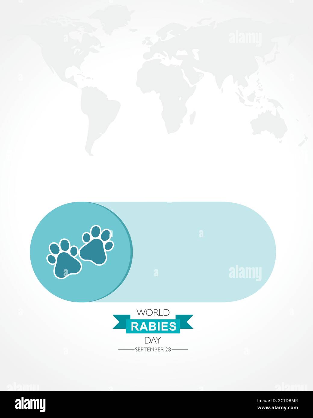 Illustration vectorielle du concept de la Journée mondiale de la rage observée en septembre 28e Illustration de Vecteur