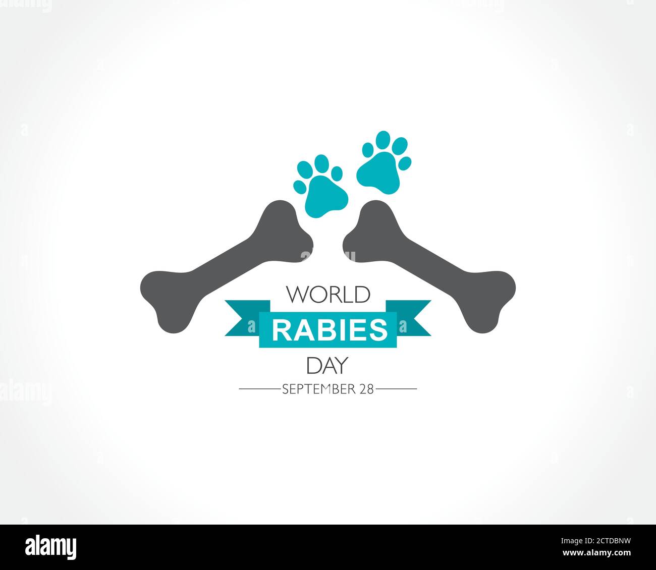 Illustration vectorielle du concept de la Journée mondiale de la rage observée en septembre 28e Illustration de Vecteur