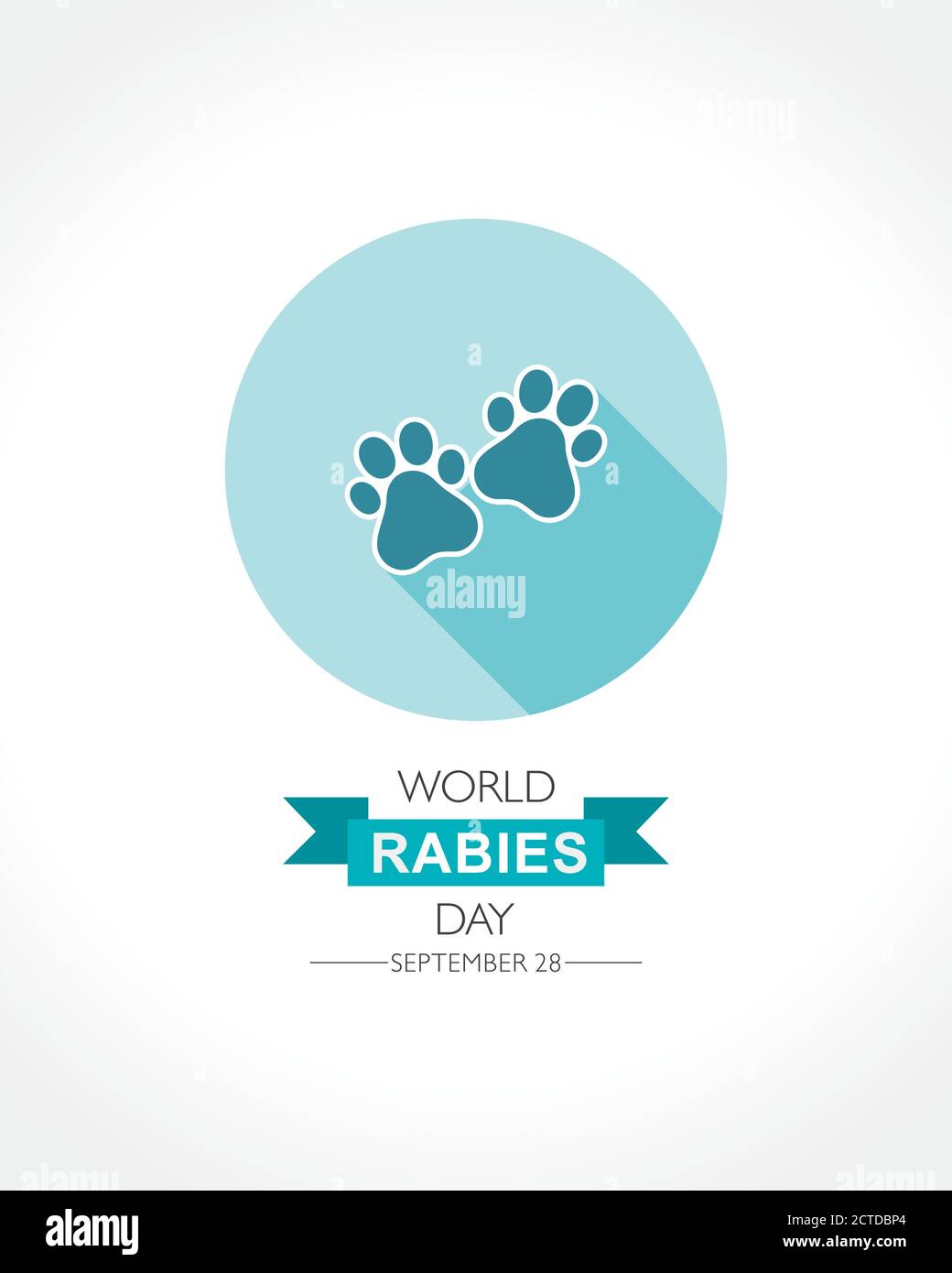 Illustration vectorielle du concept de la Journée mondiale de la rage observée en septembre 28e Illustration de Vecteur