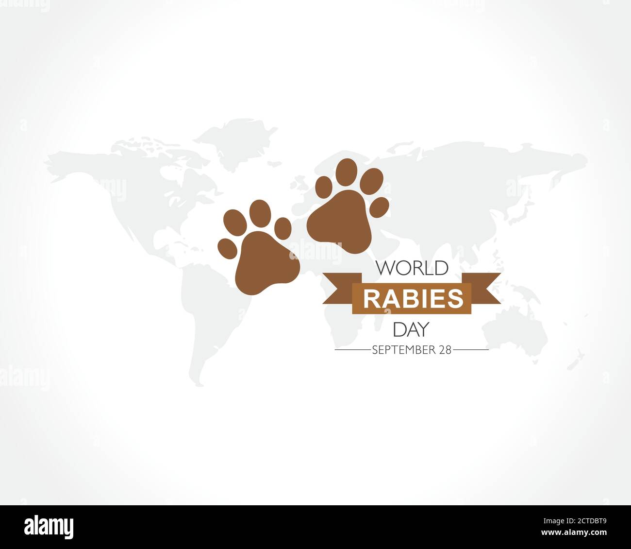 Illustration vectorielle du concept de la Journée mondiale de la rage observée en septembre 28e Illustration de Vecteur