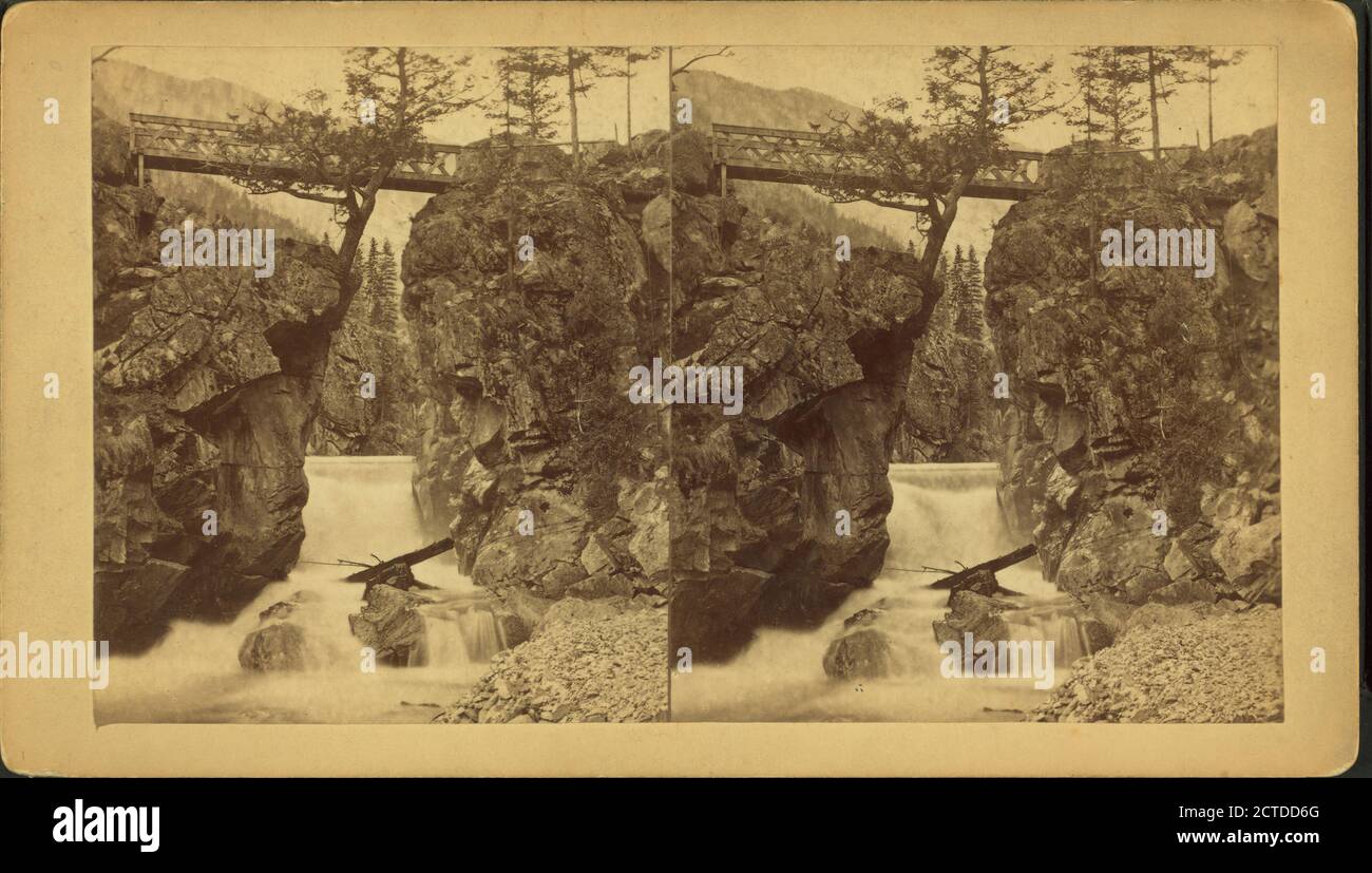 Porte du diable, regarder vers le haut., image fixe, stéréographes, 1850 - 1930 Banque D'Images