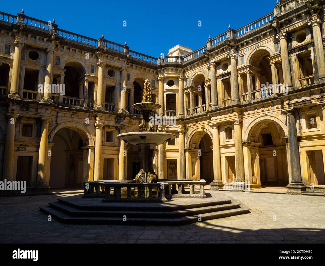 Grand cloître de Diogo do Torralva, forteresse de Tomar, Château des Templiers, Templiers, Patrimoine de l'UNESCO, Tomar, quartier de Santarém, Portugal, Europe, Banque D'Images