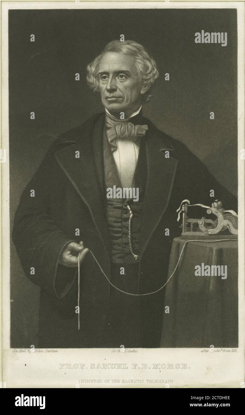 Professeur Samuel F.B. Morse, photo, tirages, 1861 - 1880 Banque D'Images