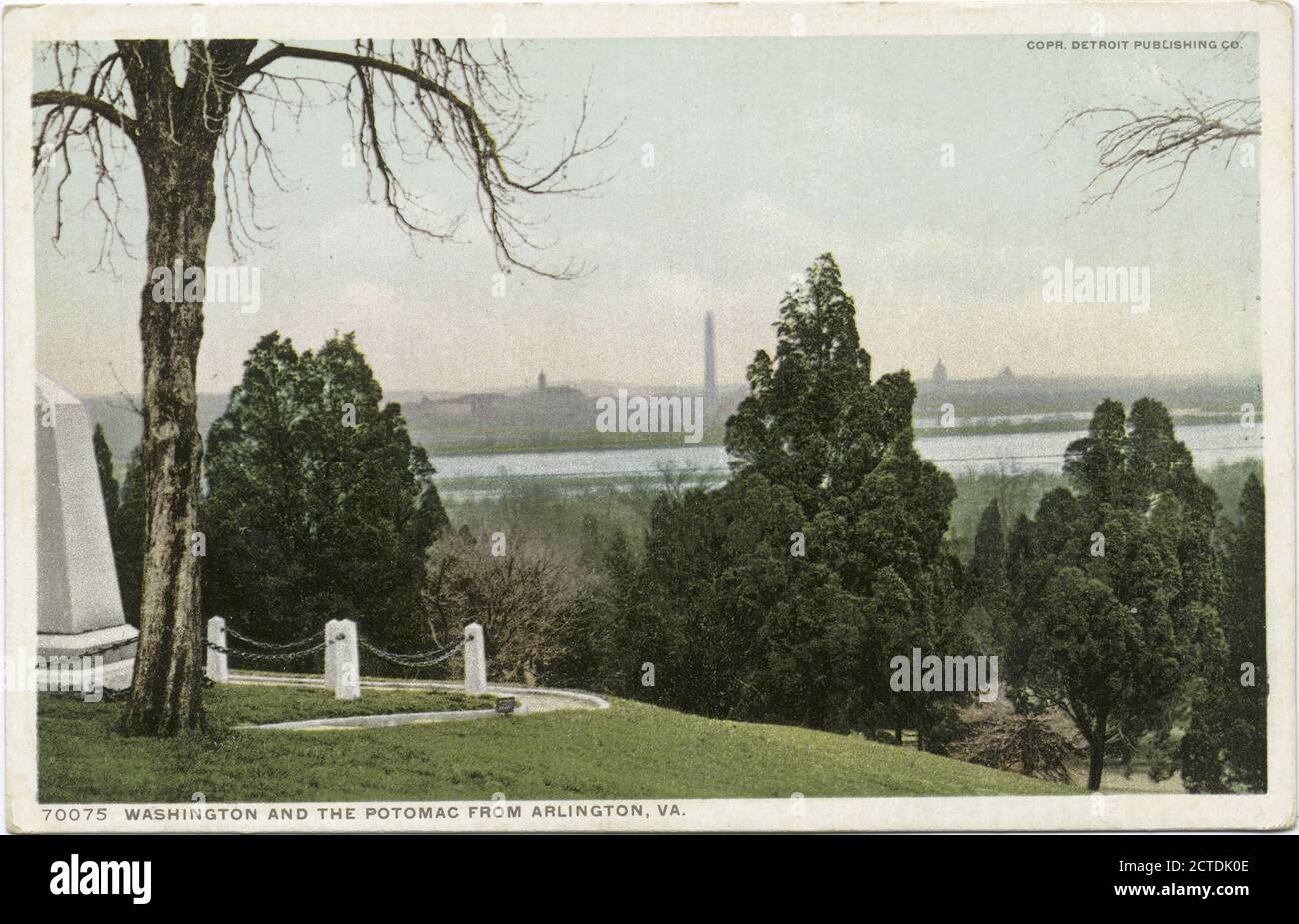 Washington et Potomac d'Arlington, Arlington, Virginie, image fixe, cartes postales, 1898 - 1931 Banque D'Images