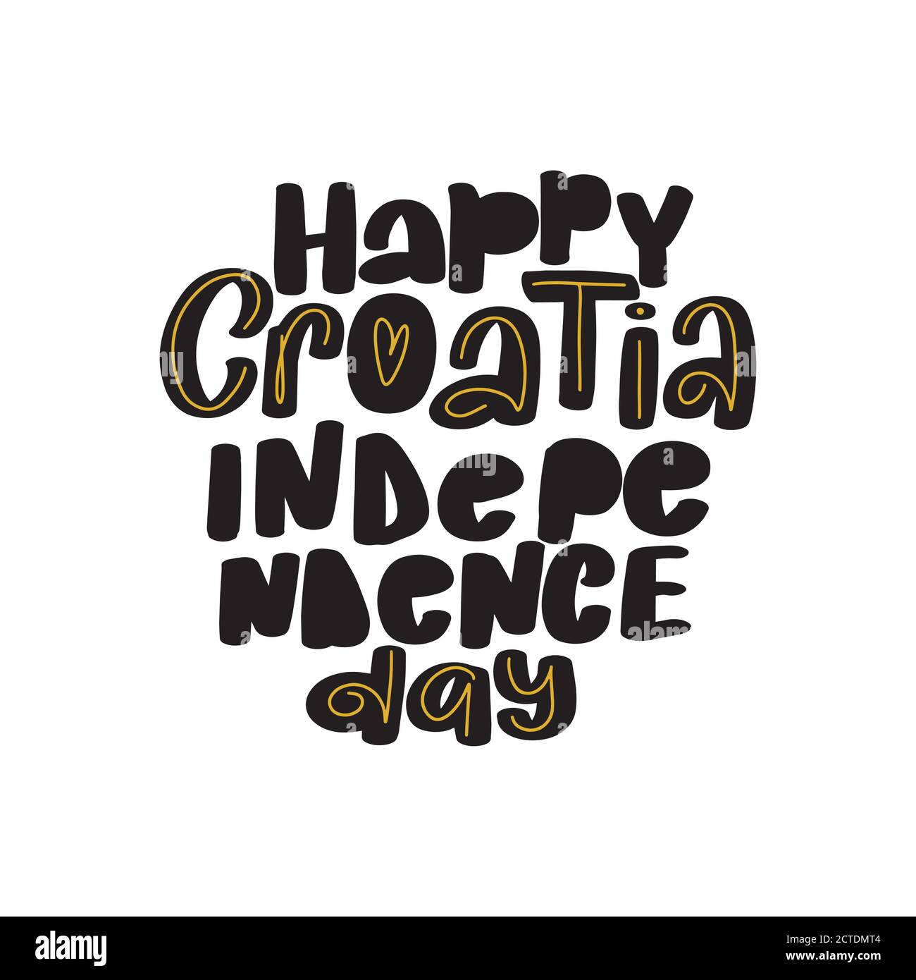 Bonne journée de l'indépendance de la Croatie. Grand stock vectoriel moderne Illustration de Vecteur