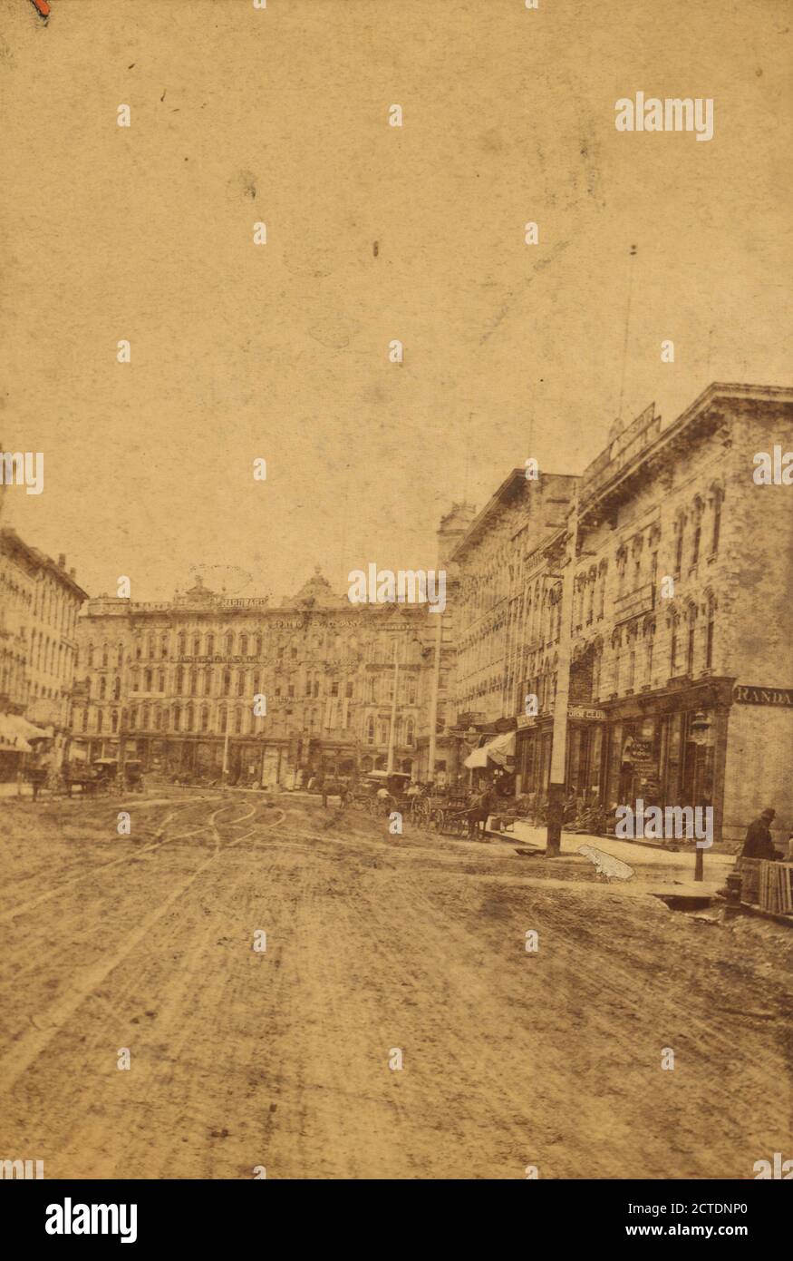 Canal St., 1870, commercial Streets, Michigan Banque D'Images