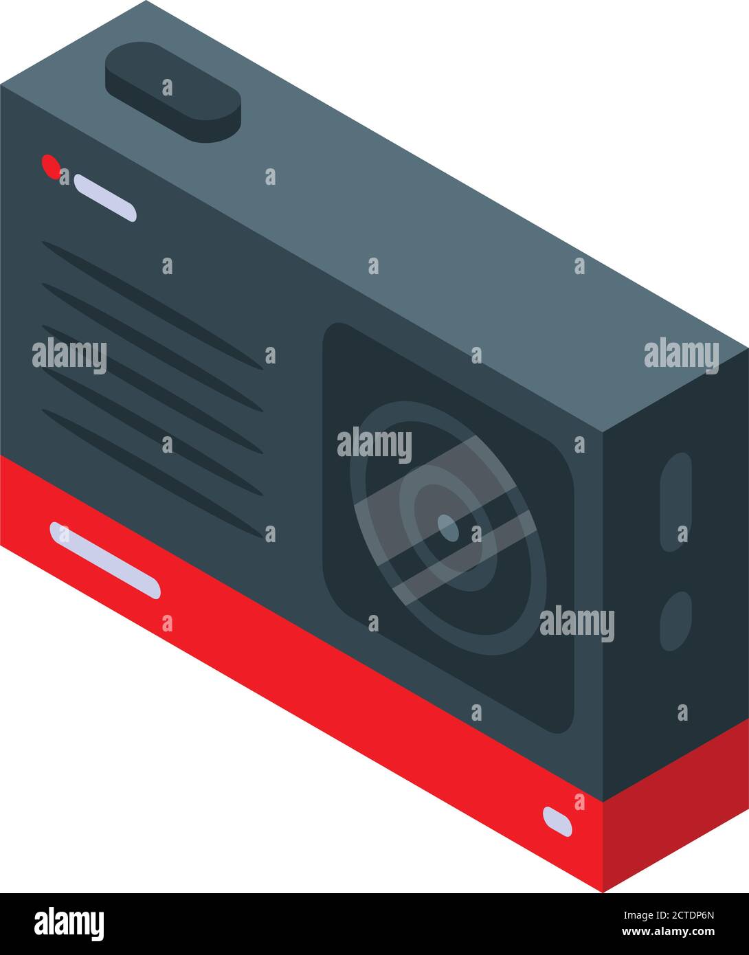 L'icône de caméra d'action, style isométrique Illustration de Vecteur