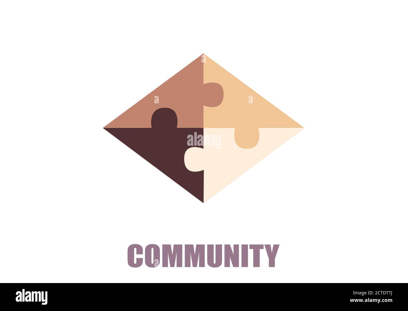 logo de bannière d'un concept de communauté et d'unité Illustration de Vecteur