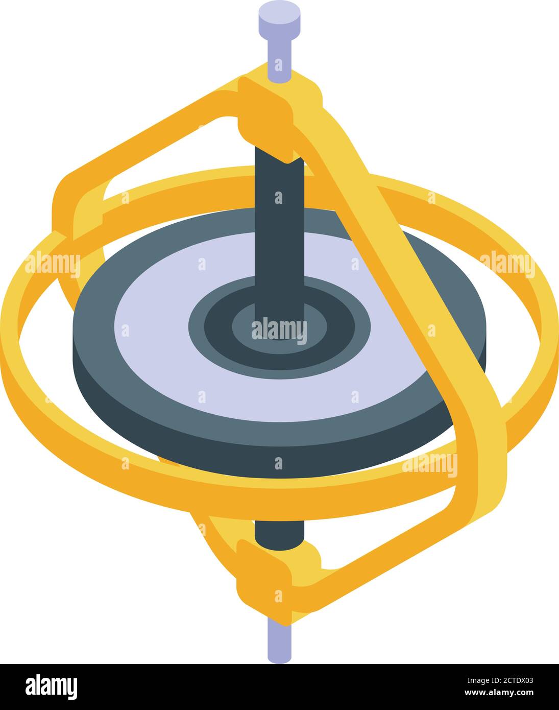Icône du gyroscope de l'instrument, style isométrique Illustration de Vecteur