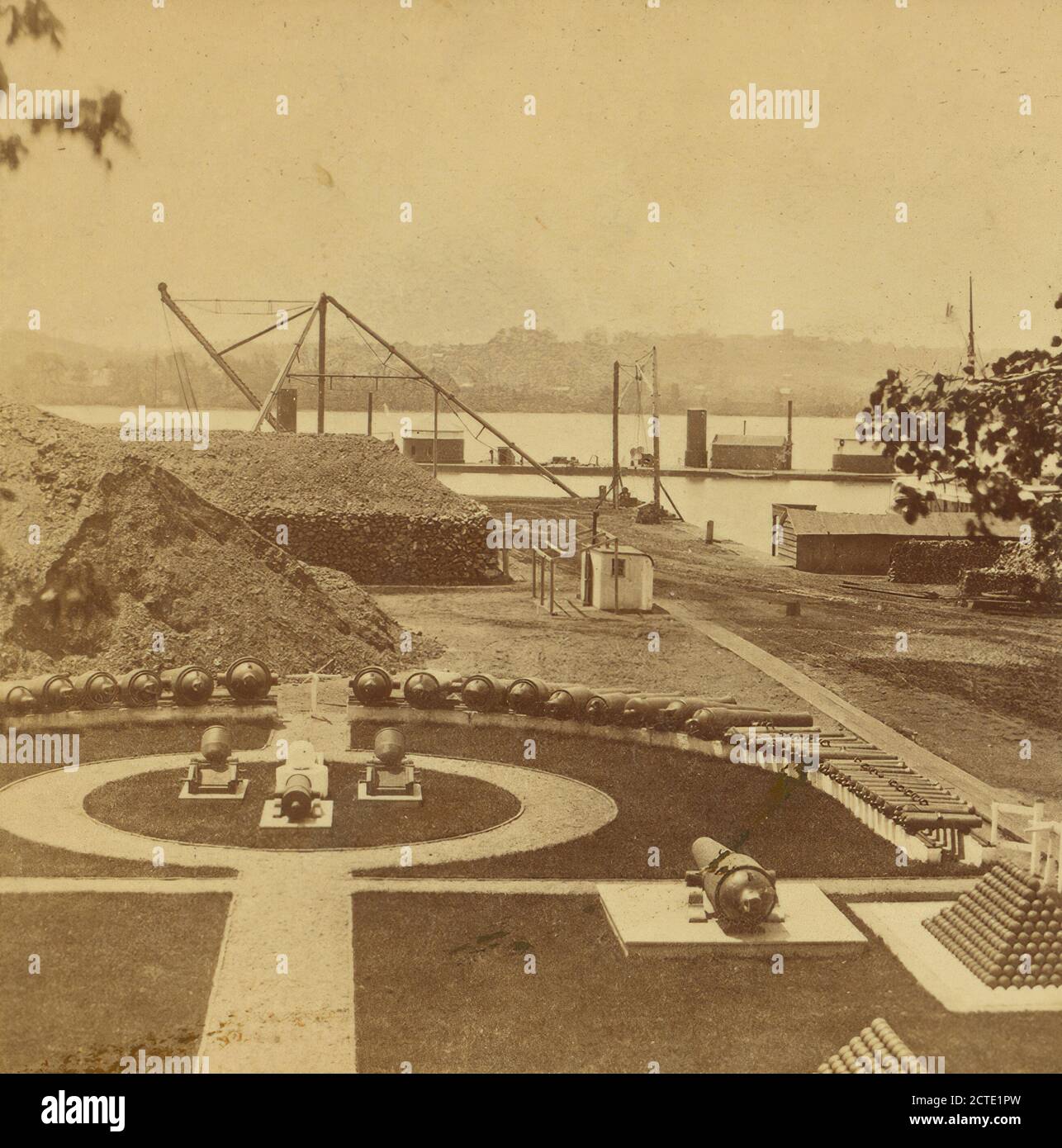 Navy Yard, Washington, D.C., Kilburn Brothers, 1872, Washington (D.C.), Anacostia River (M.D., et Washington, D.C. Banque D'Images