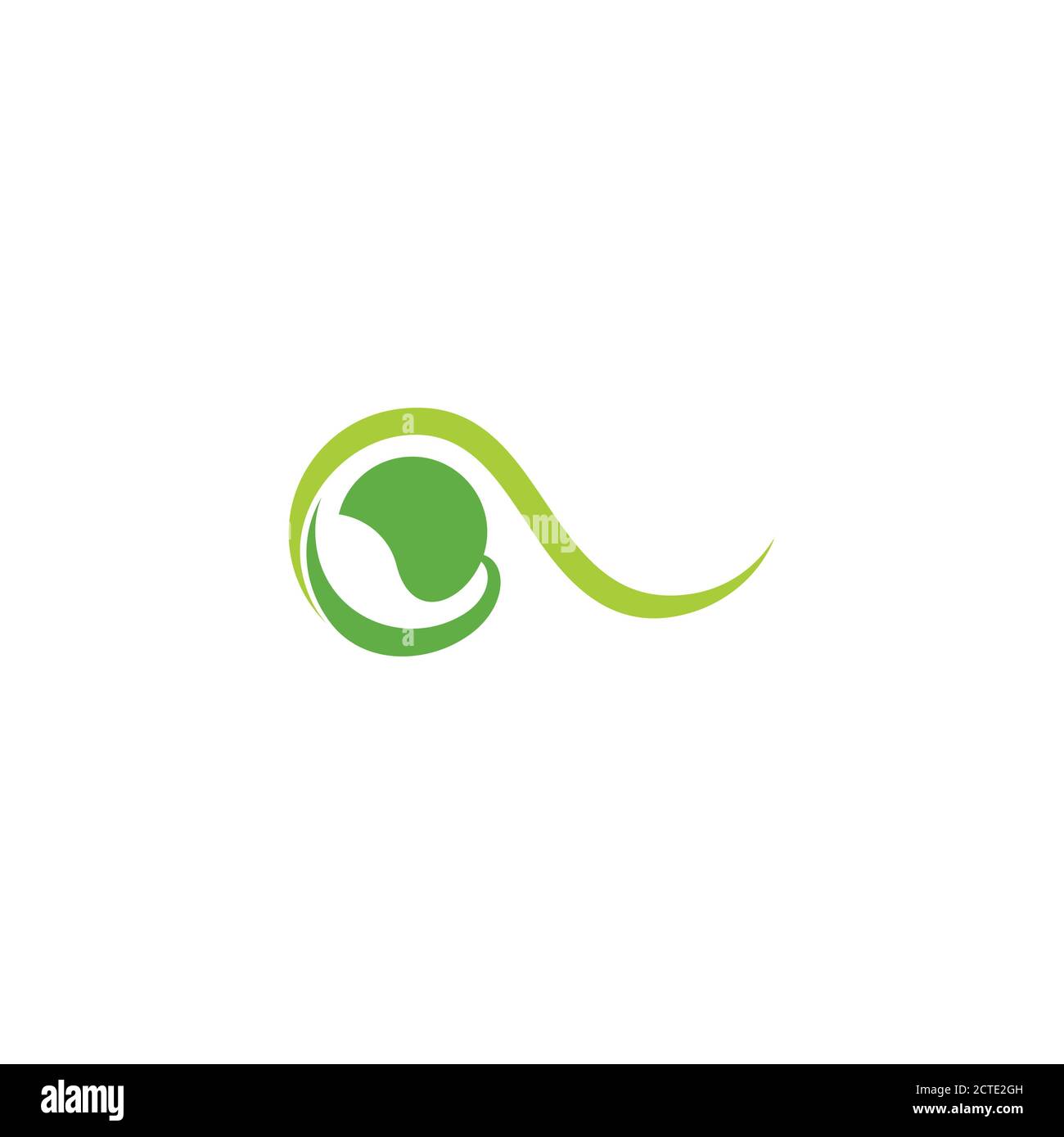 légumes verts courbes géométriques décoration logo vecteur Illustration de Vecteur
