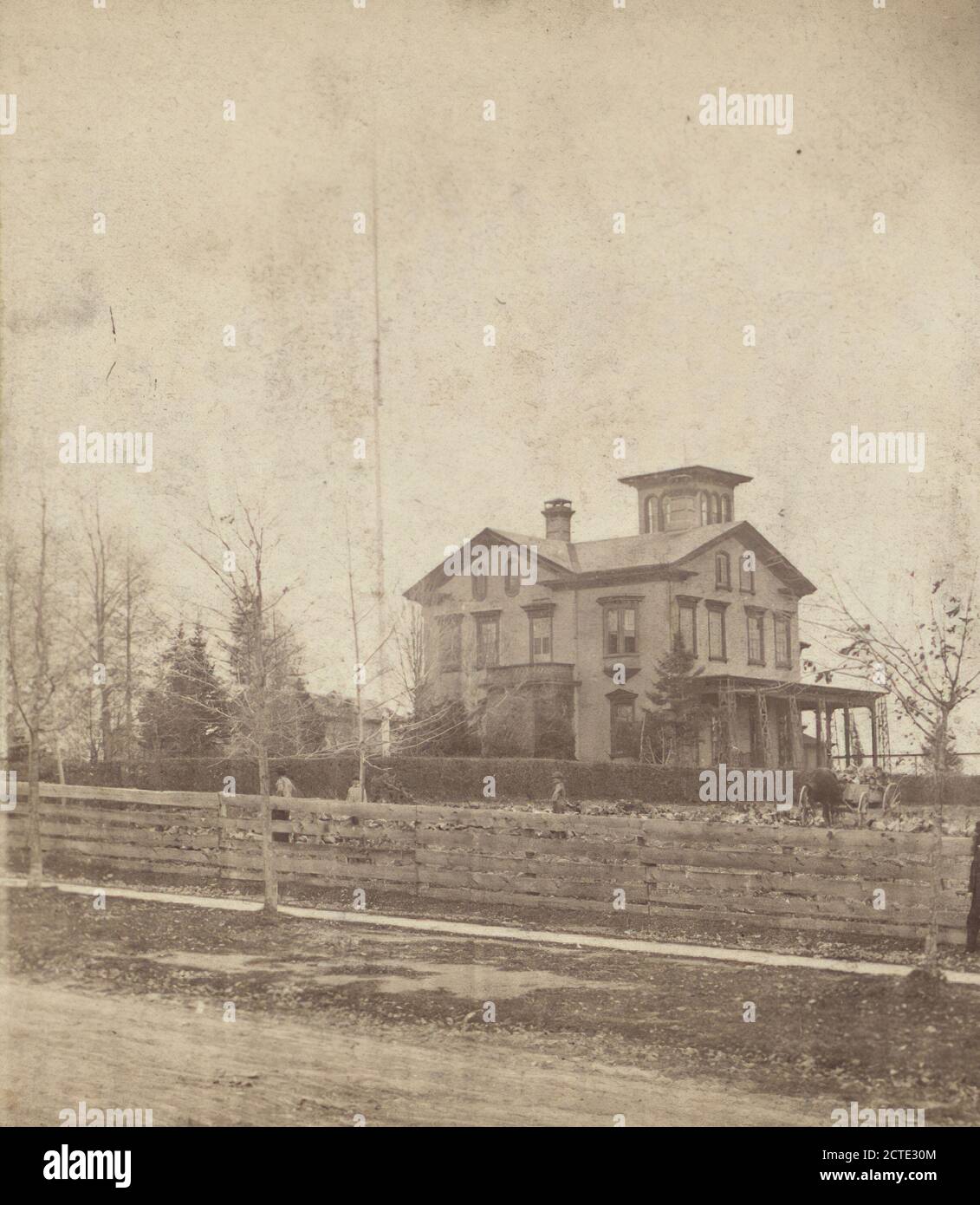Vue sur une maison à Syracuse, New York., Knapp & Marble's Photograph & Portrait Gallery, 1865, New York (État), Syracuse (N.Y Banque D'Images