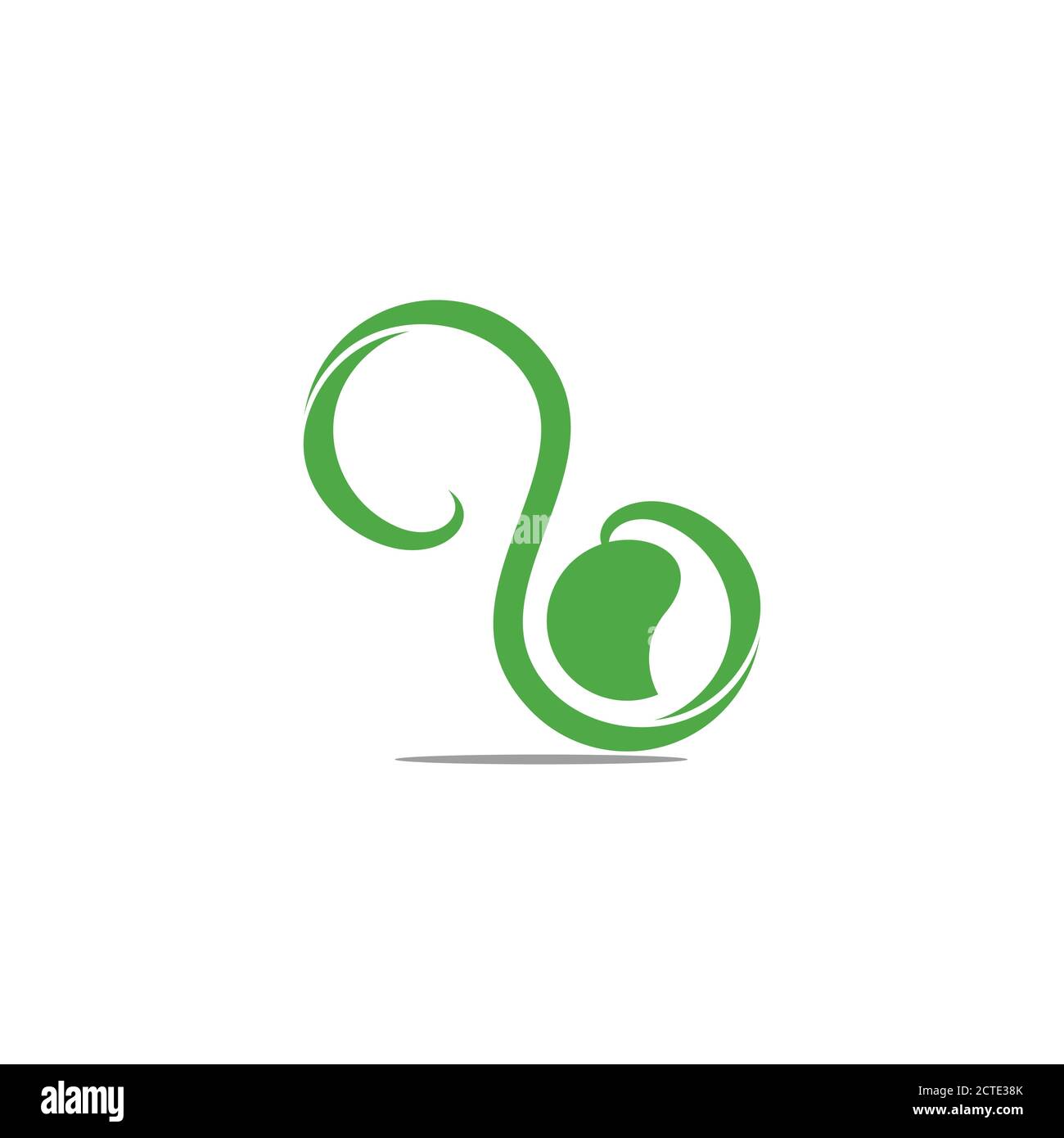 tourbillon mouvement feuille arbre naturel symbole logo vecteur Illustration de Vecteur
