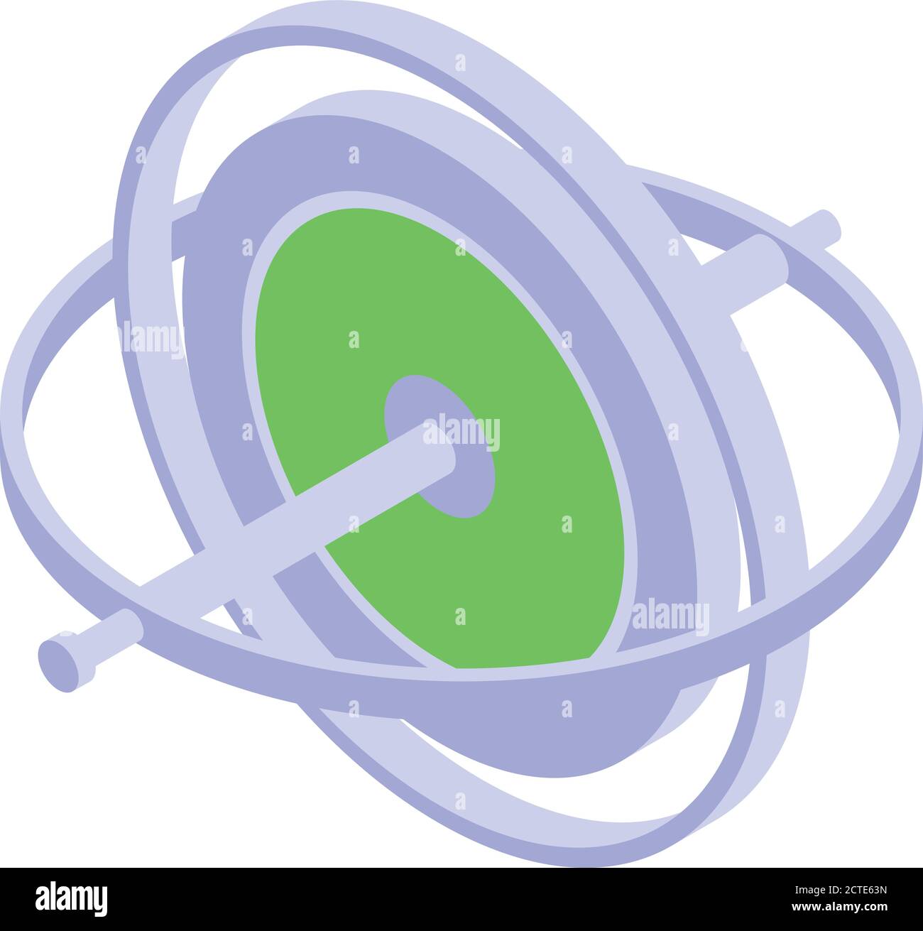 Icône du gyroscope, style isométrique Illustration de Vecteur