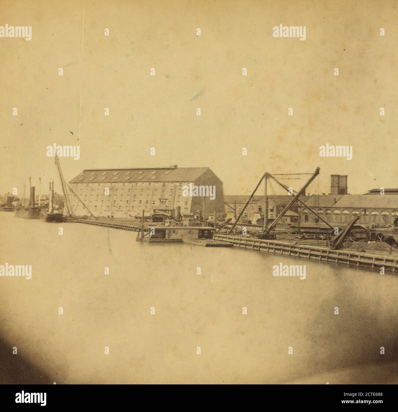 Washington Navy Yard., Bell & Bro. (Washington, D.C.), 1867, Washington (D.C.), rivière Anacostia (M.D., et Washington, D.C. Banque D'Images
